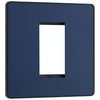 BG Evolve Matt Blue Grid 1 Gang Euro Module Front Plate - PCDDBEMS1B