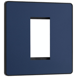 BG Evolve Matt Blue Grid 1 Gang Euro Module Front Plate - PCDDBEMS1B