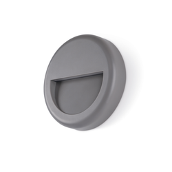 JCC 2W 4000K IP65 LED Surface Mount Round Grey Wall/Path Light - JC17055
