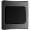 BG Evolve Black Chrome Single Light Switch 20A 16AX 2 Way Wide Rocker - PCDBC12WB