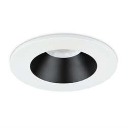 JCC V50 Pro Anti-Glare Fire-Rated LED Downlight 7.5W IP65 3000/4000K 600/650lm White Bezel/Black Cone - JC1019/WHBLK