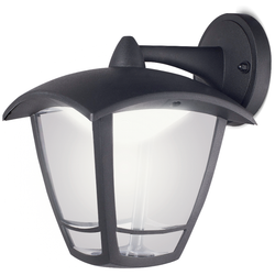 Luceco 8W Integrated LED Top Outdoor Wall Lantern - Black - LEXCL4T6B4