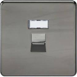 Knightsbridge Screwless RJ45 network outlet - black nickel - SFRJ45BN
