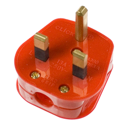 Click Scolmore Mode 13A Fused Plug Socket Red - PA380RD
