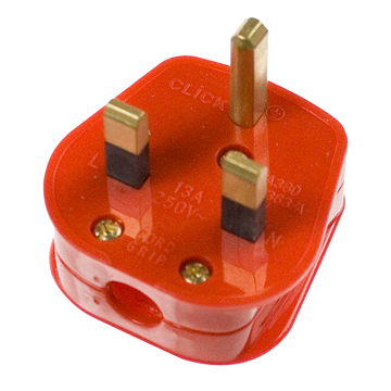 Click Scolmore Mode 13A Fused Plug Socket Red - PA380RD