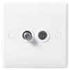 BG Nexus White 2 Gang Satellite Socket - 865