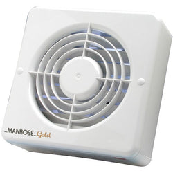 Manrose 12W Gold Axial Bathroom Extractor Fan with Humidity control and Pullcord - MG100HP