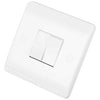 Click Scolmore Mode 10A 2 Gang 2 Way Light Switch Polar White - CMA012