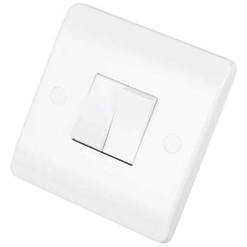Click Scolmore Mode 10A 2 Gang 2 Way Light Switch Polar White - CMA012