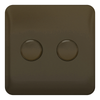 Schneider LSD Dimmer Switch 2G 2W 250W/VA Mocha Bronze - GGBL6022CMBS