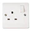 Click Scolmore Mode 13A 1 Gang Non Standard Plug Socket White - CMA935