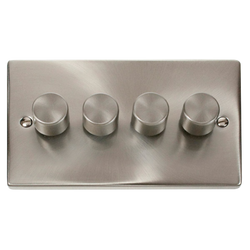 Click Scolmore Deco  4 Gang 400W-VA 2 Way Resistive-Inductive Dimmer Switch - VPSC154