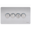 Schneider USFP 4G 2W 250W/VA Dimmer - Stainless Steel - GU6442CSS