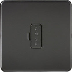 Knightsbridge Screwless 13A Fused Spur Unit - Matt Black - SF6000MBB