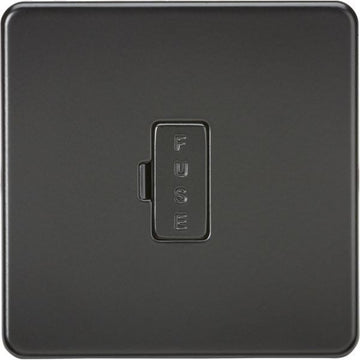 Knightsbridge Screwless 13A Fused Spur Unit - Matt Black - SF6000MBB