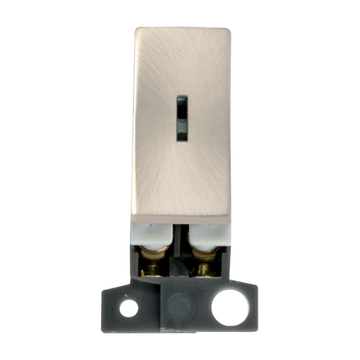 Click Scolmore MiniGrid 10A 2 Way Ingot Key Switch Satin Chrome - MD003SC