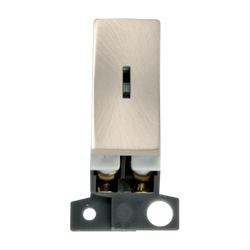 Click Scolmore MiniGrid 10A 2 Way Ingot Key Switch Satin Chrome - MD003SC