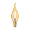 Osram 2.5W Vintage Gold LED BentTip Candle Bulb E14/SES Very Warm White - 119444