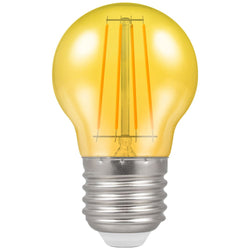 Crompton LED Filament Harlequin Round ES E27 4W - Yellow