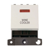 Click Scolmore MiniGrid 20A Double-Pole Switch & Neon Wine Cooler Switch White - MD023PW-WC