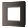 BG Flat Plate Black Nickel 2 Mod Sq Front Plate - FBNEMS2