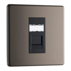 BG Flat Plate Black Nickel Rj45 Data Skt 1G - FBNRJ451