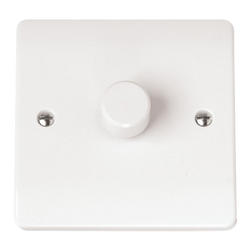 Click Scolmore Mode 1 Gang 2 Way Dimmer Switches Polar White - CMA140