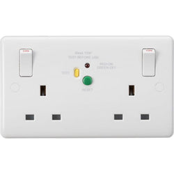 Knightsbridge 13A 2G DP RCD Switched Socket - 30mA (Type A) - CU9RCD