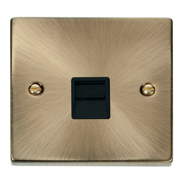 Click Scolmore Deco 1 Gang Master Telephone Socket - VPAB120BK