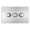 Schneider USFP 3G 2W 250W/VA Dimmer Switch Stainless Steel - GU6432CSS
