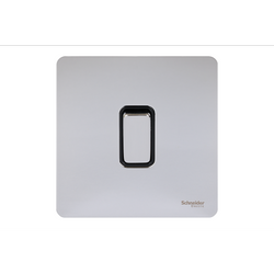 Schneider USFP 16AX 1G 2W Switched Black Insert - Polished Chrome - GU1412BPC