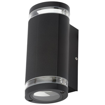 Forum Helix Wall GU10 Up/Downlight IP44 - Black - ZN-35594-BLK