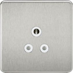 MLA Knightsbridge 5A UnSocket Brushed Chrome W/White Insert - SF5ABCW
