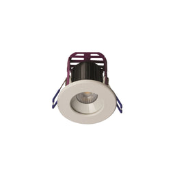 Robus RAMADA 6.6W Fire Rated Downlight 4000K, 60 beam angle, IP65, dimmable, c/w White and B Chrome trim - RRA084060-01