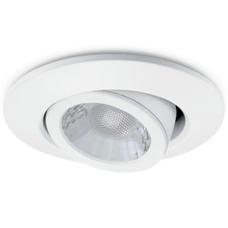 JCC V50 6W Tilt IP20 LED Downlight White, Colour Adjustable - JC1002/WH