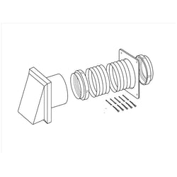 Manrose 100mm/4" 1m Round Hose With Weatherproof Cowl  - 7203