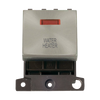 Click Scolmore MiniGrid 20A Double-Pole Ingot & Neon Water Heater Switch Satin Chrome - MD023SC-WH