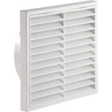 150mm 6 Fixed Louvre Grille - White - 1192W