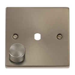 Click Scolmore Deco 1 Gang 650W Max 1 Unfurnished Dimmer Plate and Knob  - VPSC140PL