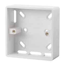 Click Scolmore Mode 1 Gang 29mm PVC Pattress Box Polar White - CMA230