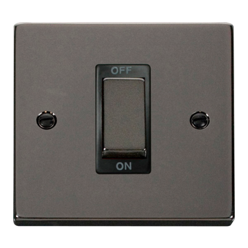 Click Scolmore Deco Ingot 1 Gang 45A 2 Pole Switch - VPBN500BK