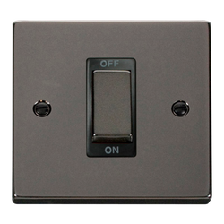 Click Scolmore Deco Ingot 1 Gang 45A 2 Pole Switch - VPBN500BK
