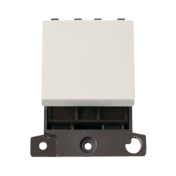 Click Scolmore MiniGrid 20A Double-Pole Switch Module White - MD022PW