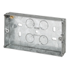 Click Scolmore Essentials 2 Gang 25MM K/O Galvanised Metal Back Box - WA094