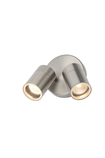 Forum Leto Adjustable Twin GU10 Spotlight IP65 - Stainless Steel - ZN-34018-SST