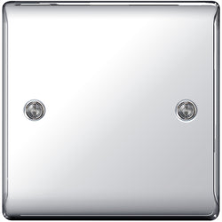 BG Nexus Metal Polished Chrome 1 Gang Blanking Plate - NPC94