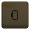 Schneider LSD 13A Double Pole Switched Fused Spur LED Indicator Black Insert Mocha Bronze - GGBL5011BMB