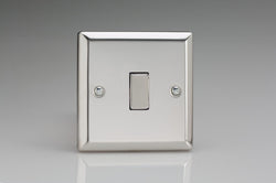 Varilight Classic 1 Gang Rocker Switch with Decorative Insert Single XC20D - Polished Chrome - XC20D