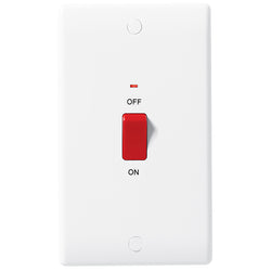 BG Nexus White Double Pole Switch with Indicator 45A - 872