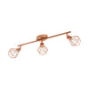 EGLO G9 Zapata Copper LED Ceiling Spotlight 3x3W Warm White - 95547